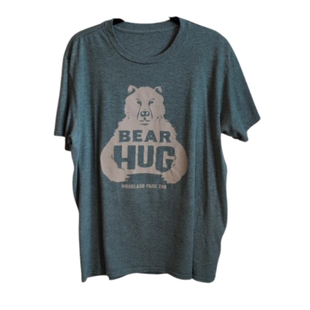 Women's Green Seattle Woodland Park Zoo T-shirt with Bear Size Medium